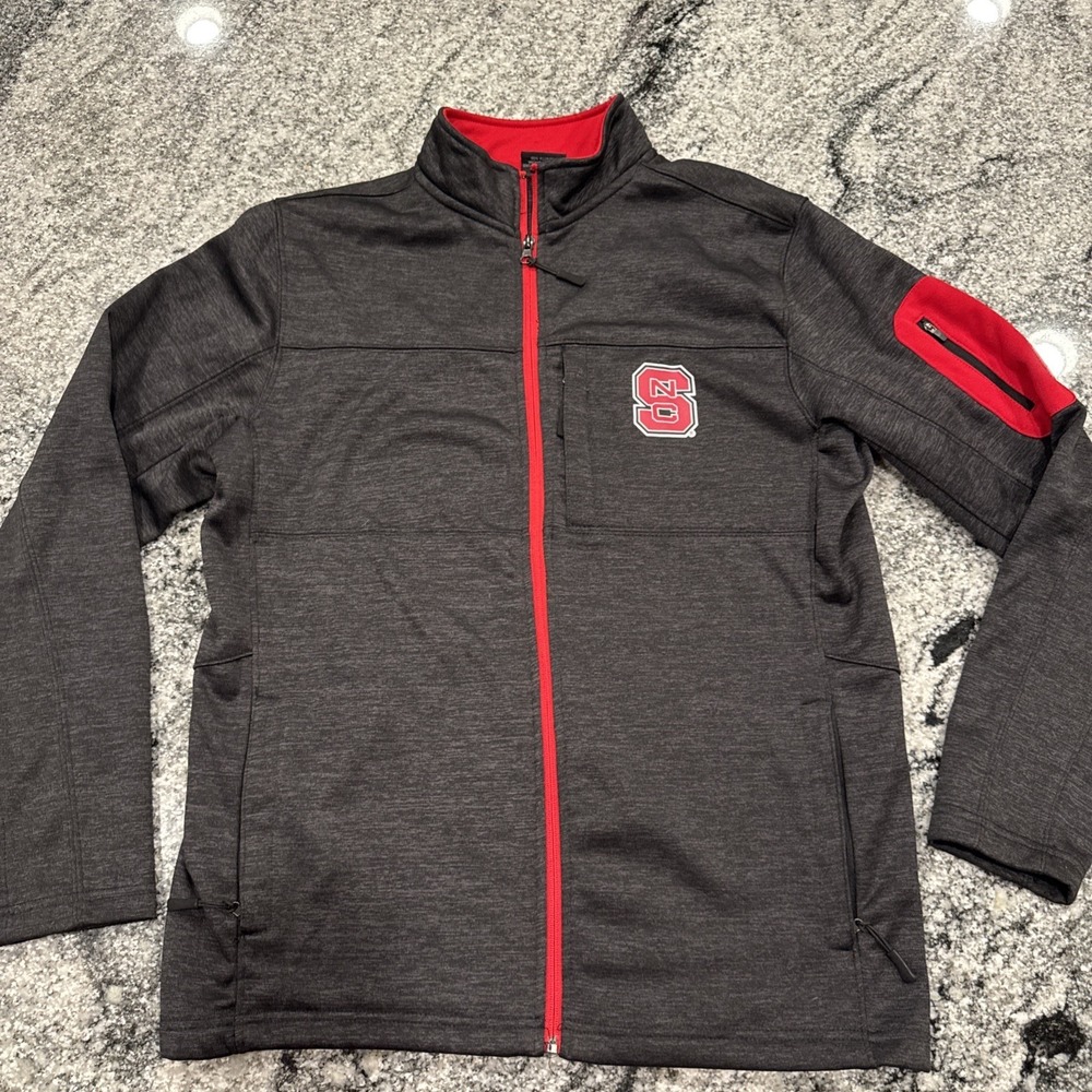 NCS North Carolina State Size M Jacket Gray NCAA Football Colosseum Full Zip